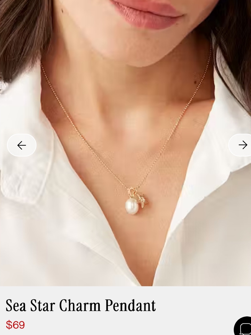 NEW Kate Spade Sea Star Charm Pendant Necklace